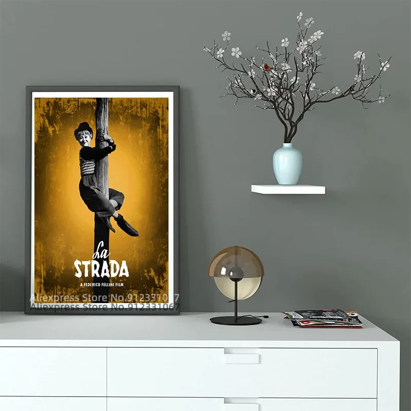 Movie Poster of La Strada by Federico Fellini Canvas Painting Art Poster Print Wall Art Picture Home Decor Cuadros