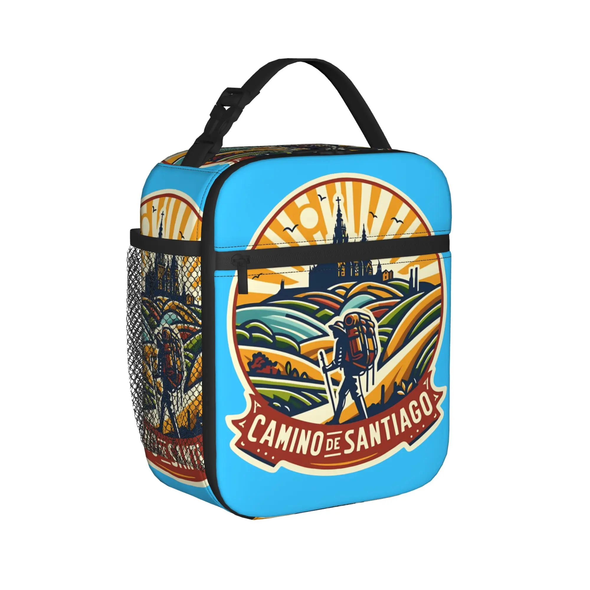 Camino de Santiago Insulated Lunch Bags Thermal Bag ,Lunch Container  High Capacity Tote Lunch Box Food Storage Bags Travel