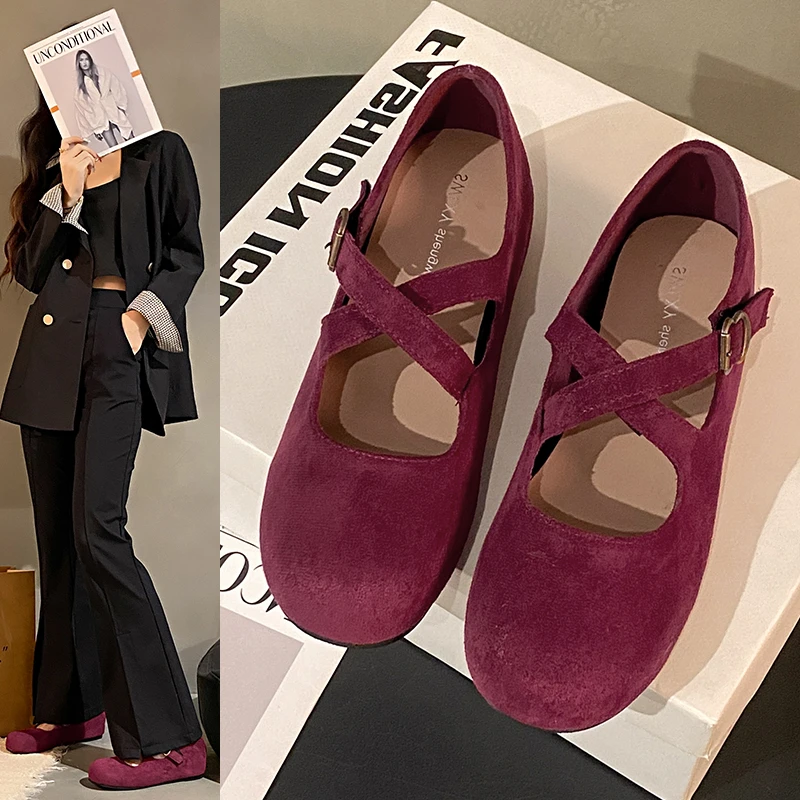 

2025 New Spring Autumn Women Mary Jane Shoes Fashion Shoes Casual Low Heel Dress Street Style Shoes