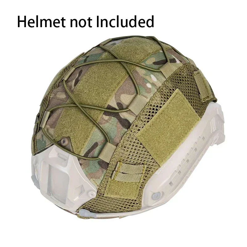 500D Nylon Camo Camouflage Fast Outdoor Helmet Cover Breathable Helmet Cloth with Elastic Cord Outdoor Sports