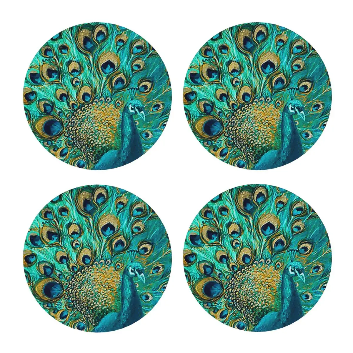 

Керамическая подставка с павлиньими перьями, коврик для выпечки, украшение и аксессуары для стола, коврик для кухни, обеденный стол, коврик для кофе