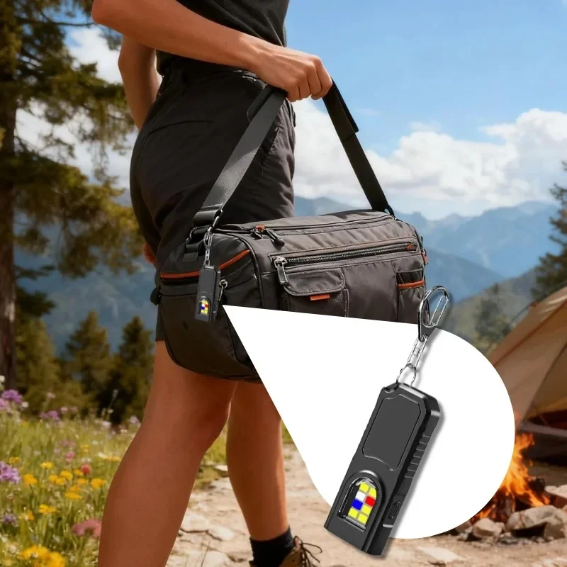 Bright Pocket Flashlight Keychain LED Flashlight Rechargeable Pocket Clip Torch Fit For Outdoor Or Indoor Night Work Use