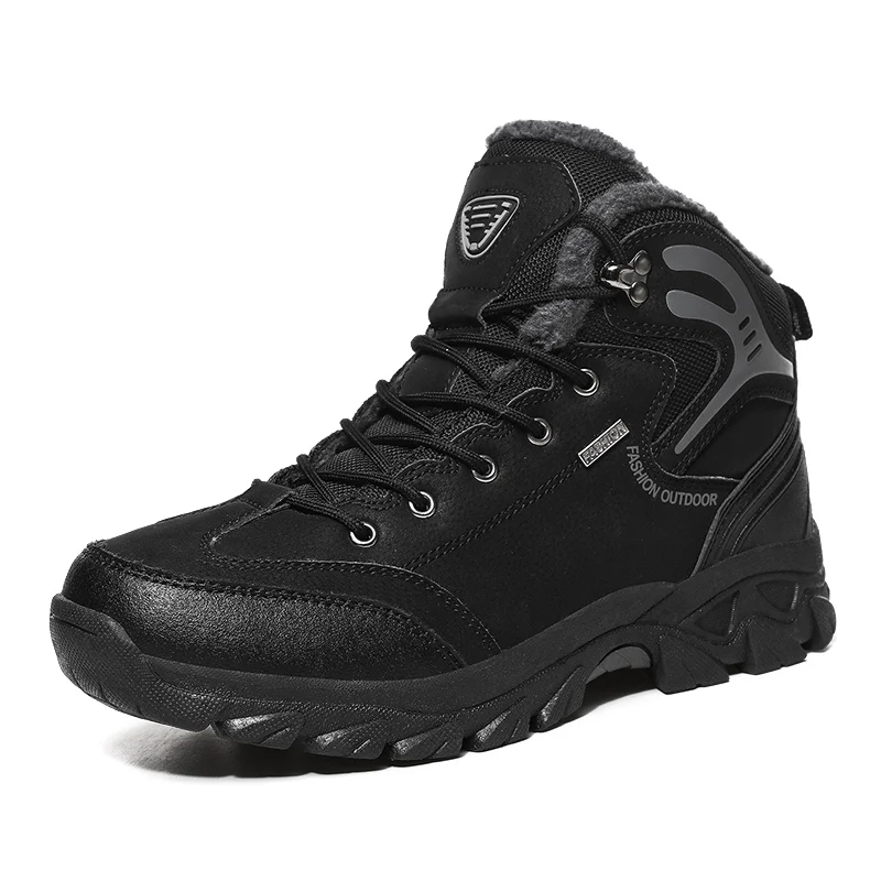 

Hiking Shoes Men Outdoor Anti-slip Plush Thick-soled Breathable Comfortable Combat Boots Men Durable Casual High-top Boots Men