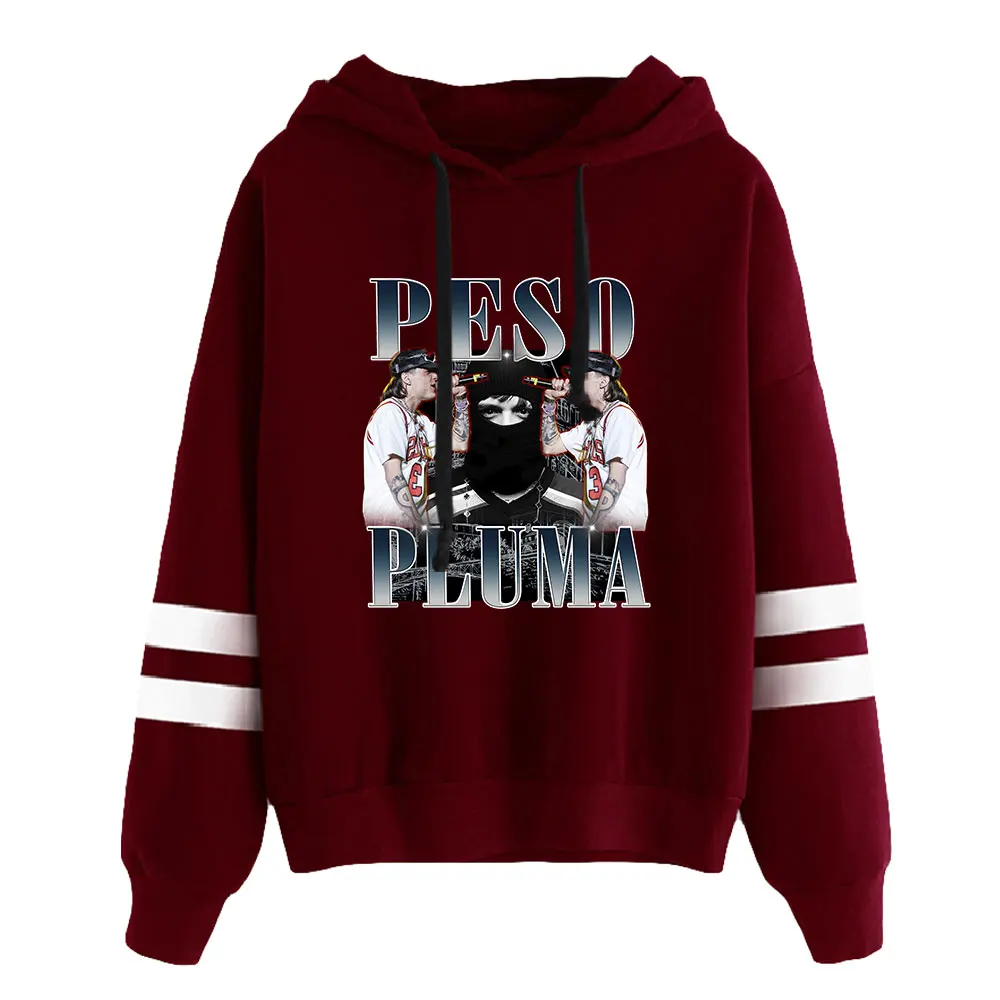 Sudadera con capucha de Peso Pluma Unisex, ropa de calle con mangas paralelas, sin bolsillos, estilo Hip Hop, 2023