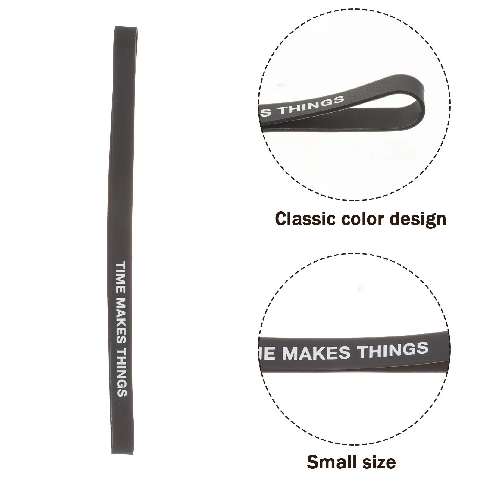 Notepad Band Silicone Elastic Strap for Journals Notebooks Loose Leaf Pages Secure Lock Fashionable Classic Color Design