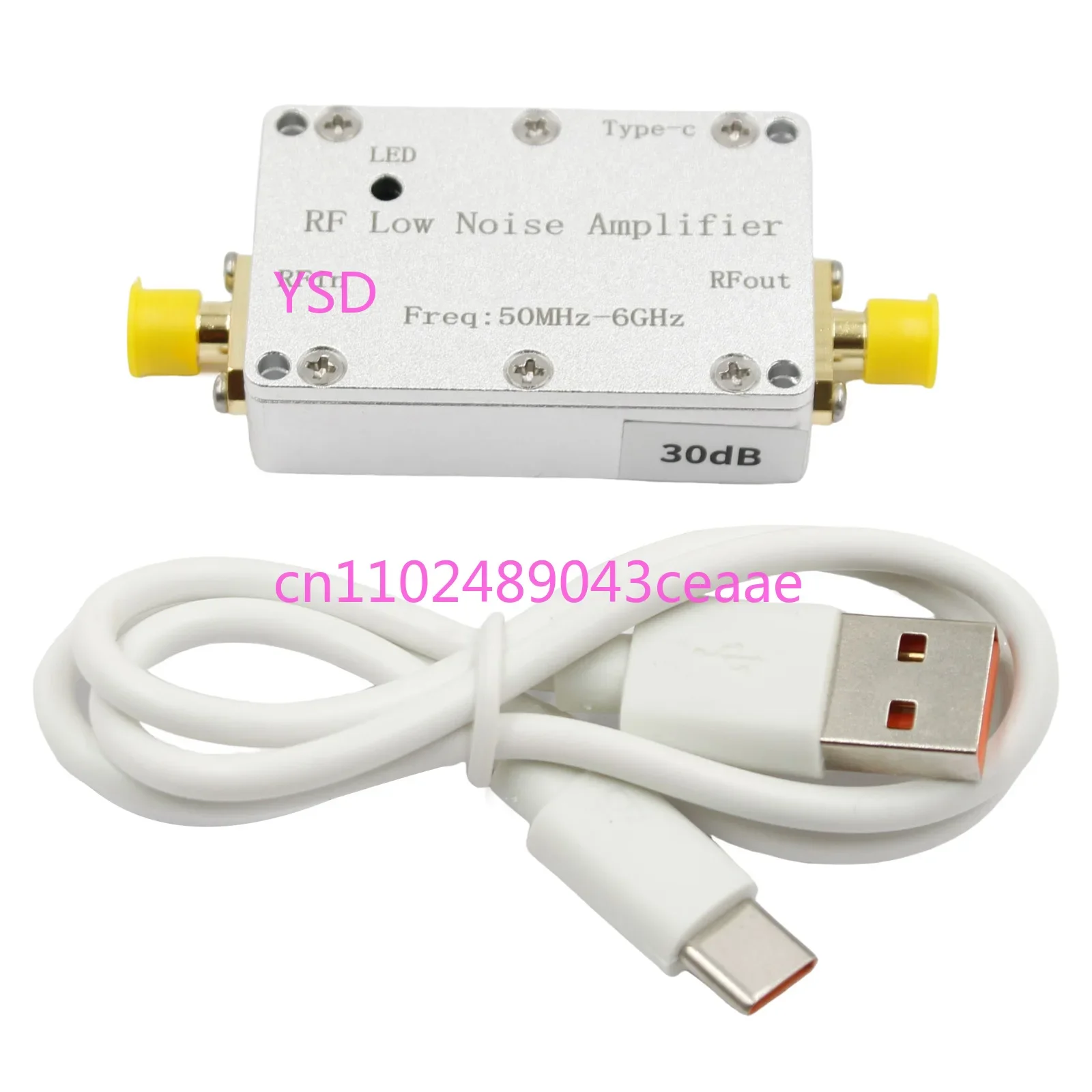 50M-6GHz RF Low-Noise Amplifier (20dB/30dB High Gain, Signal Receiving Pre-LNA)