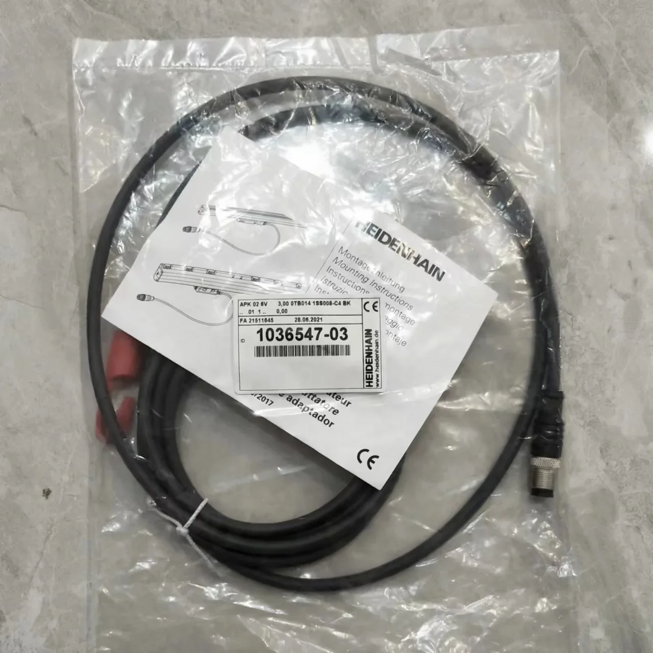 كابل محول Heidenhain الأصلي الجديد APK 02 6V 3 أمتار مستشعر الأجهزة وملحقاتها مع معرف 1036547-03 #5