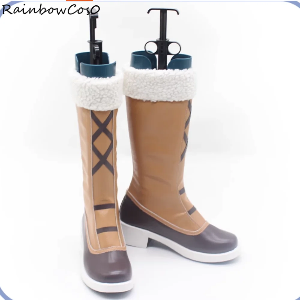 Shima Rin Laid Back Camp Cosplay Schoenen Laarzen Spel Anime Party Halloween RainbowCos0 W5282
