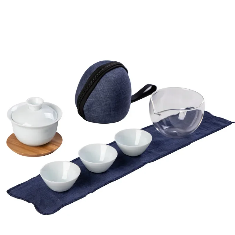 Travel tea set outdoor convenient tea maker fast guest cup household car mounted Kung Fu tea set