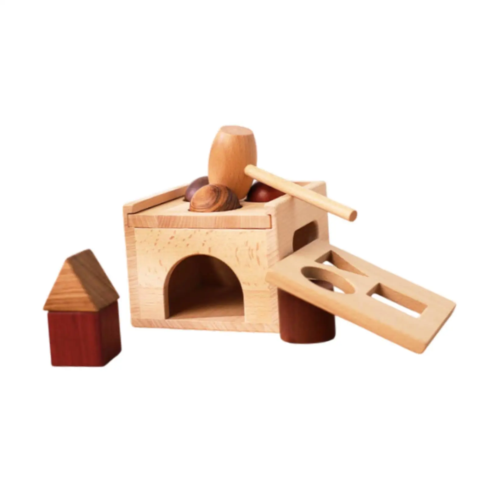 Pounding Toys Wooden Punch Drop Hammering Hammer and Ball Drop Toys Montessori Toys for Children Kids Girls Boys Toddlers