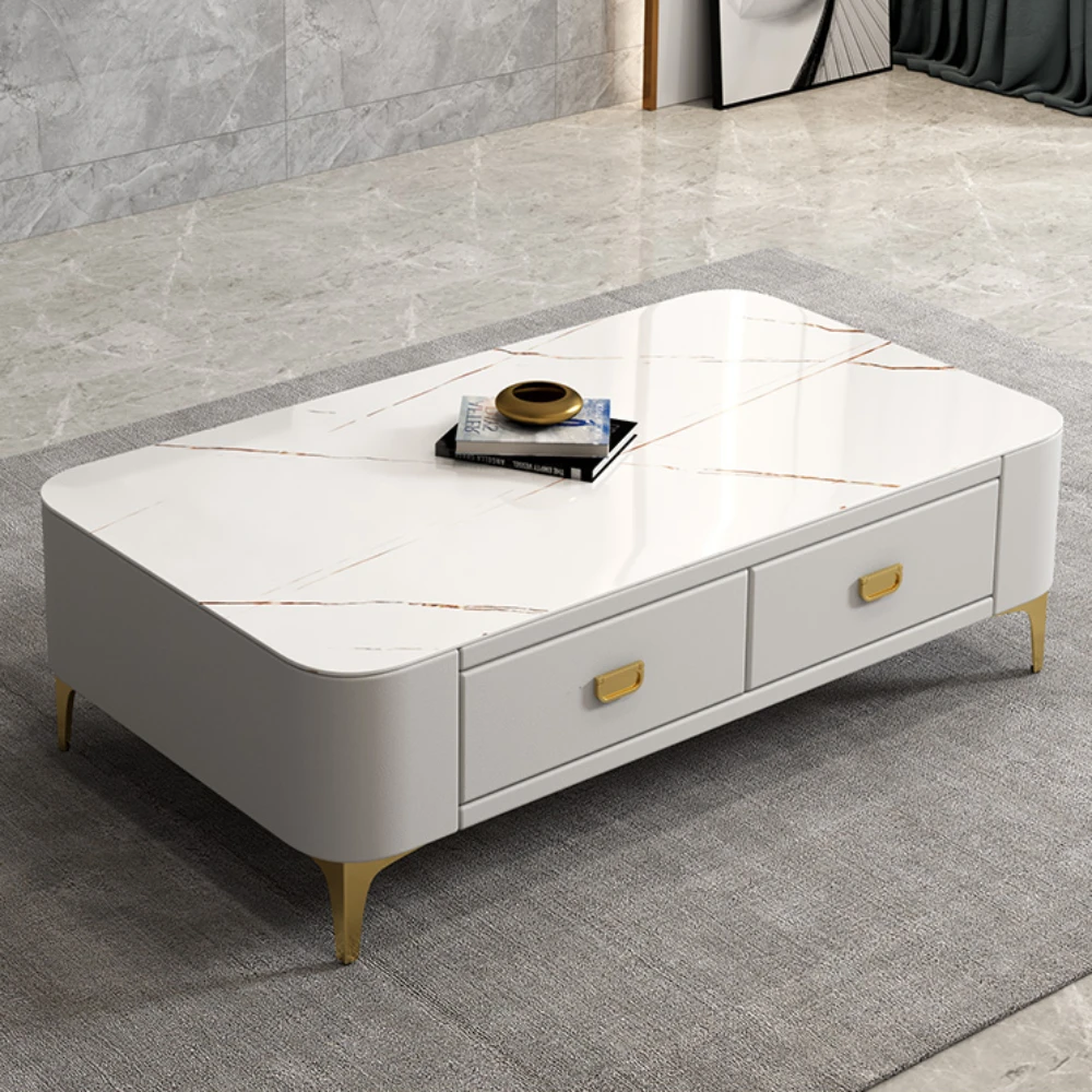 

Household Modern Rock Slab Living Room Furniture Side Table Multifunction Sofas Sedentary Table Mesitas De Sala Home Furniture