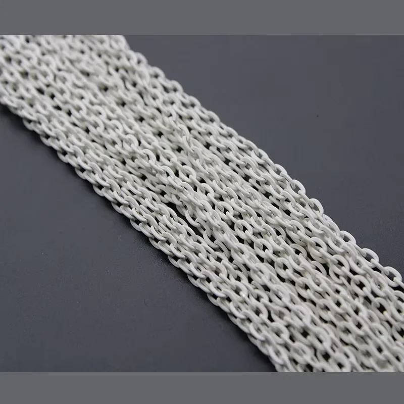 5 Meter Silber-Gold-beschichtete Flachgliederketten für DIY-Schmuck, Armbänder, Halsketten, Materialien und Zubehör für die Herstellung von Ketten – Detail 4