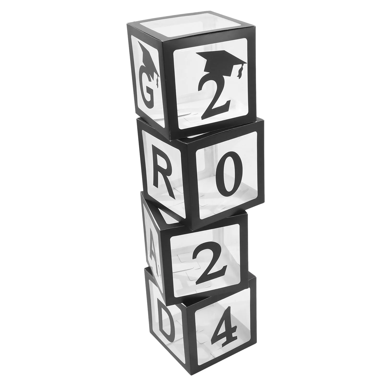 

1Set Graduation Balloon Box Ornament Reusable Easy Storage Photography Prop for Graduation Party Supplies 2024