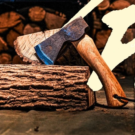 

Высококачественный топор для походов с рукоятью из дерева гикори, кованый из высокоуглеродистой стали 55, многофункциональный ручной инструмент