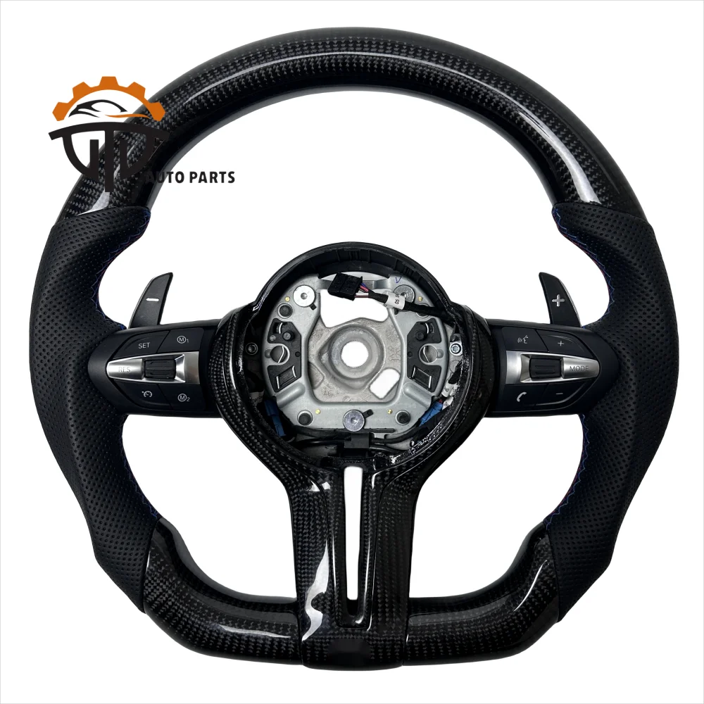 

Accessories Vehicles Glossy Carbon Fiber F1 Style Steering Wheel With Perforated Leather Fit For BMW M3 M4 M5 M6 F10 F20 F30
