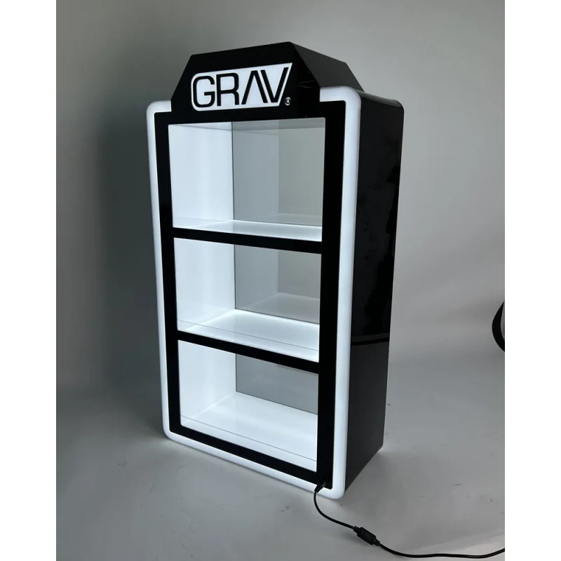 Custom.Smoke Shop مكافحة الأعلى LED مضاءة الاكريليك عرض التدخين الملحقات عرض خزانة الوقوف