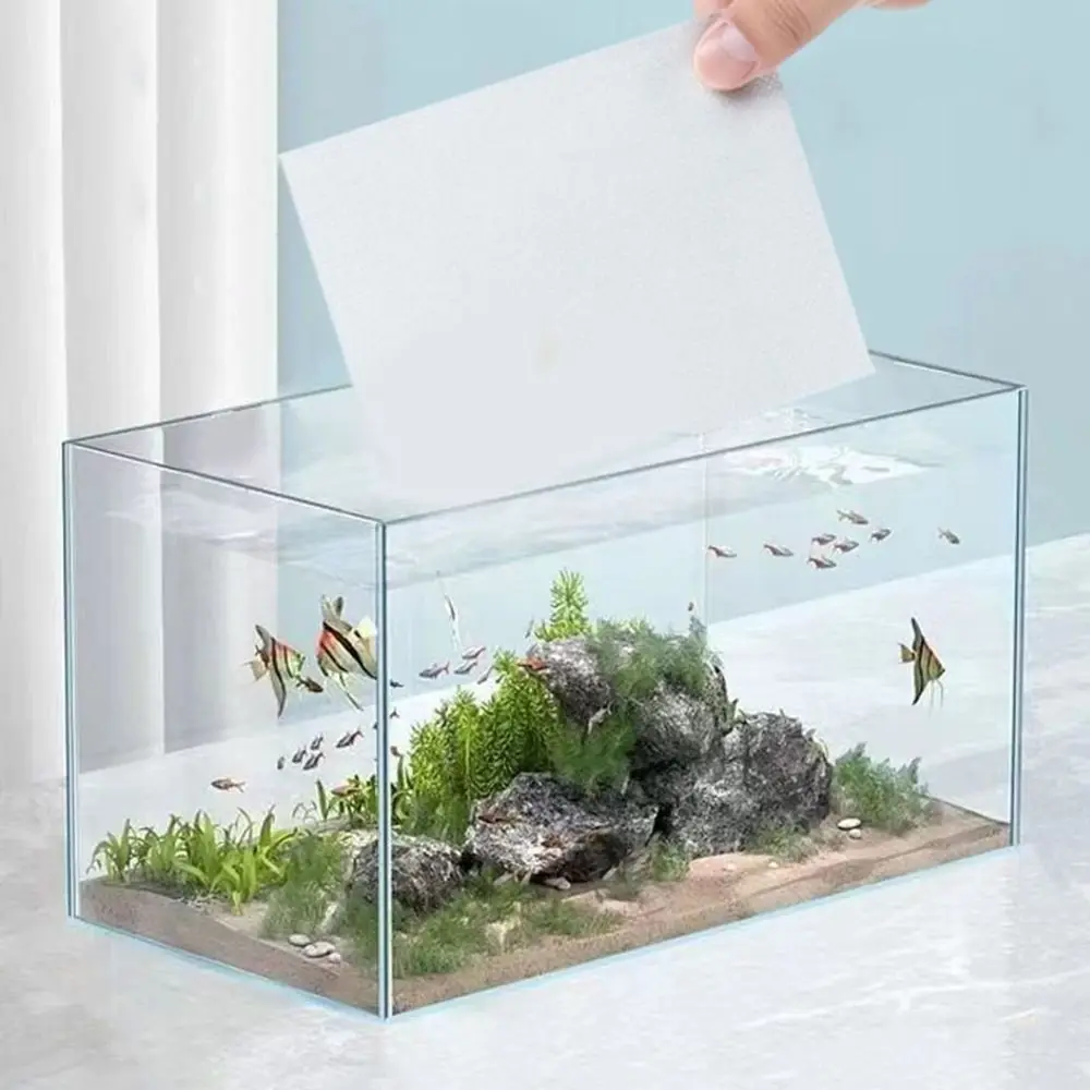 100Pcs Water Purification Aquarium Water Purification Paper De-yellowing Fish Deodorizing Water Polishing Filter Pad