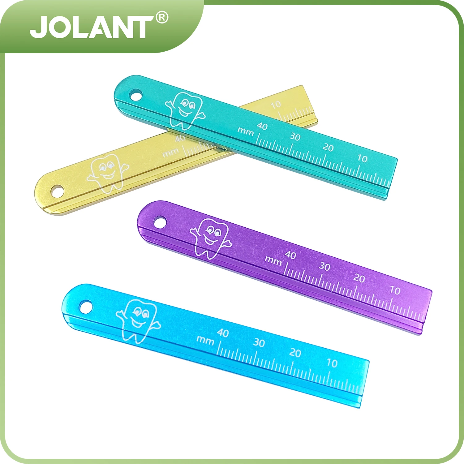 JOLANT Endo Rulers Dental Span Measure Scale Aluminium Endodontic Finger Rulers Dental Instruments Measuring Tool