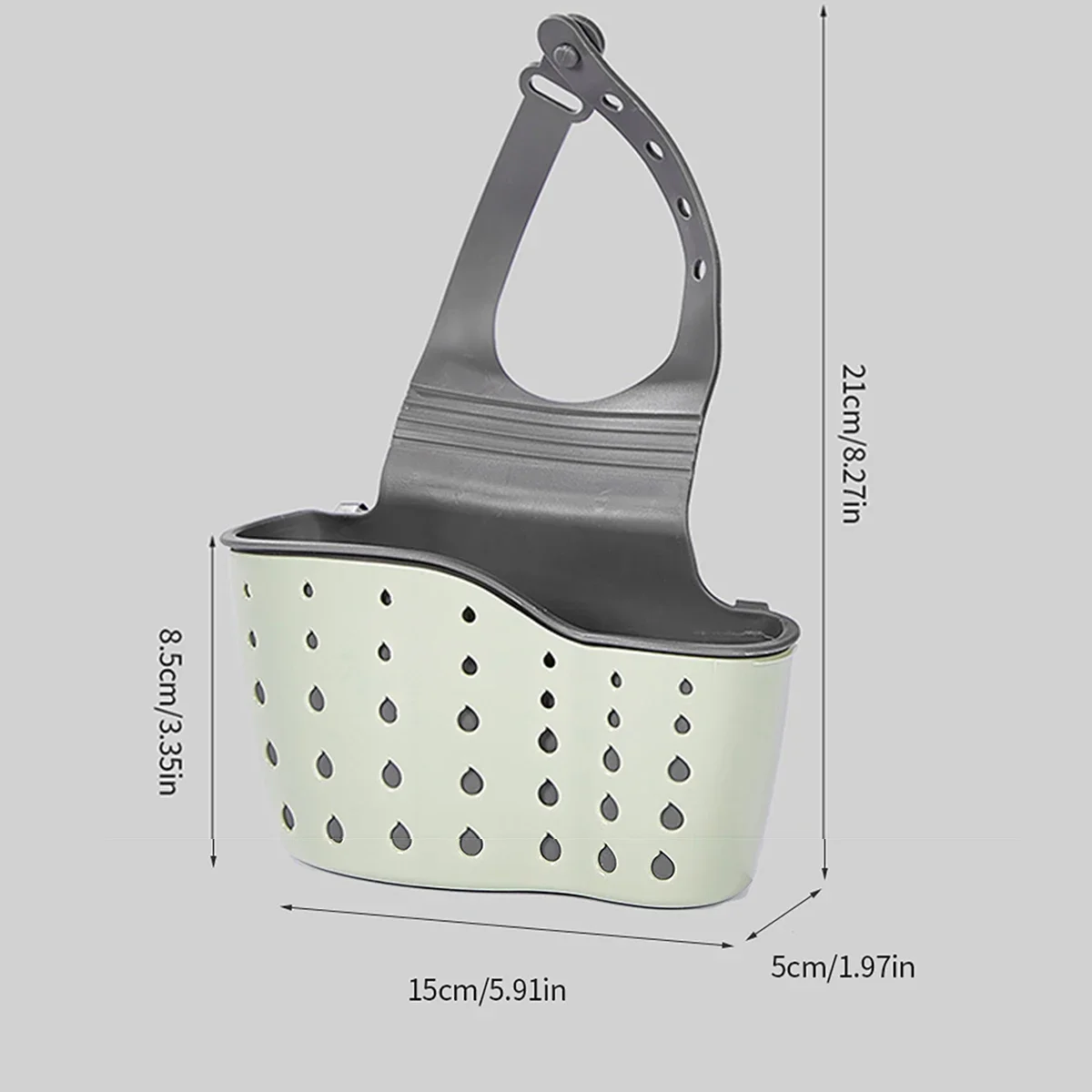 1/2pcs Sink Draining Hanging Basket Adjustable Kitchen Accessories Rubber Sink Bag Soap Sponge Shelf Faucet Holder for Bathroom view 6