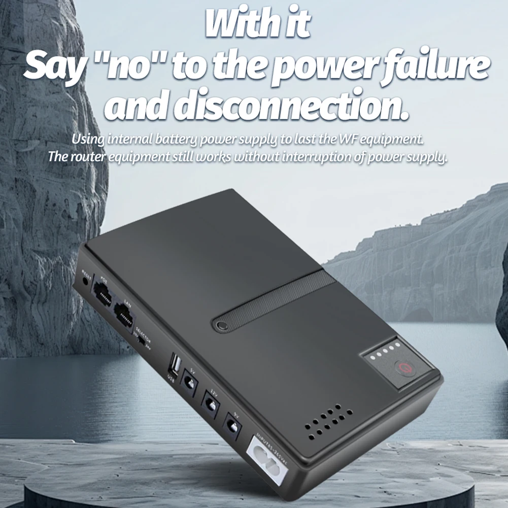 DC1018L Mini Portable UPS Uninterruptible Power Supply 5V 9V 12V UPS Backup Battery for WiFi Camera Router Speaker