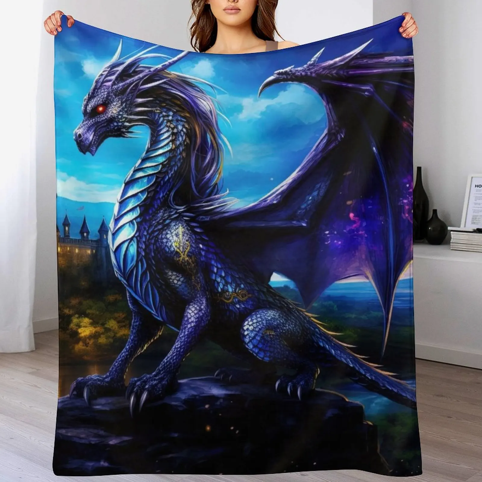 

Fernyiges, the Lord of Black Dragons Throw Blanket Fuzzy Plush Throw Blanket for Sofa Chair