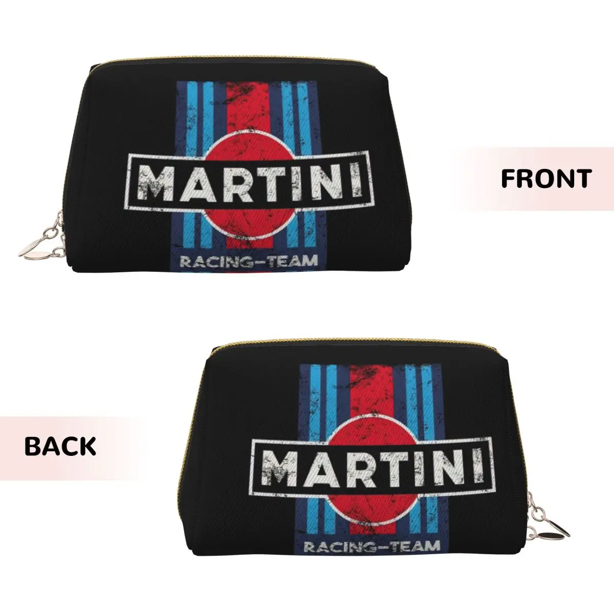 Martinis Race Sportscar Motor Racing Women Cosmetic Bags Travel Makeup Organizer Pouch Toiletry Storage Dopp Kit Box