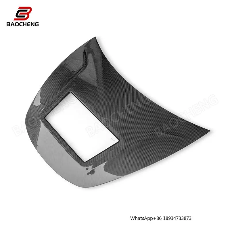 

For Tesla Model 3 /Y 2016 2017 2018 2019 2020 Car Part High Quality Carbon Fiber Car engine Hood with transparent glass Bonnet