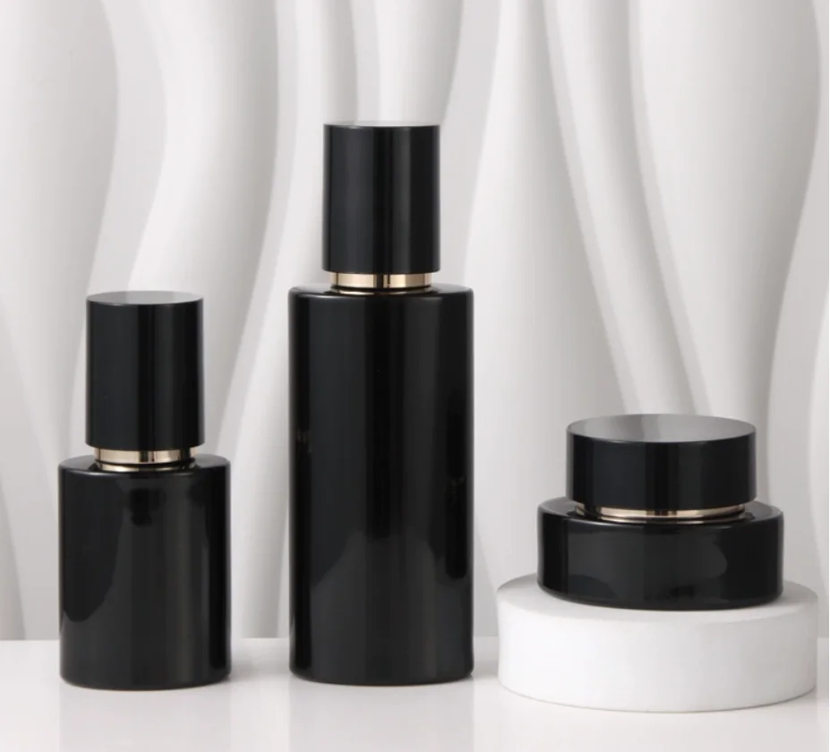 30ml-120ml oval shape glass bottle moisture essence serum/lotion/emulsion/foundation/toner toilet water cosmetic packing