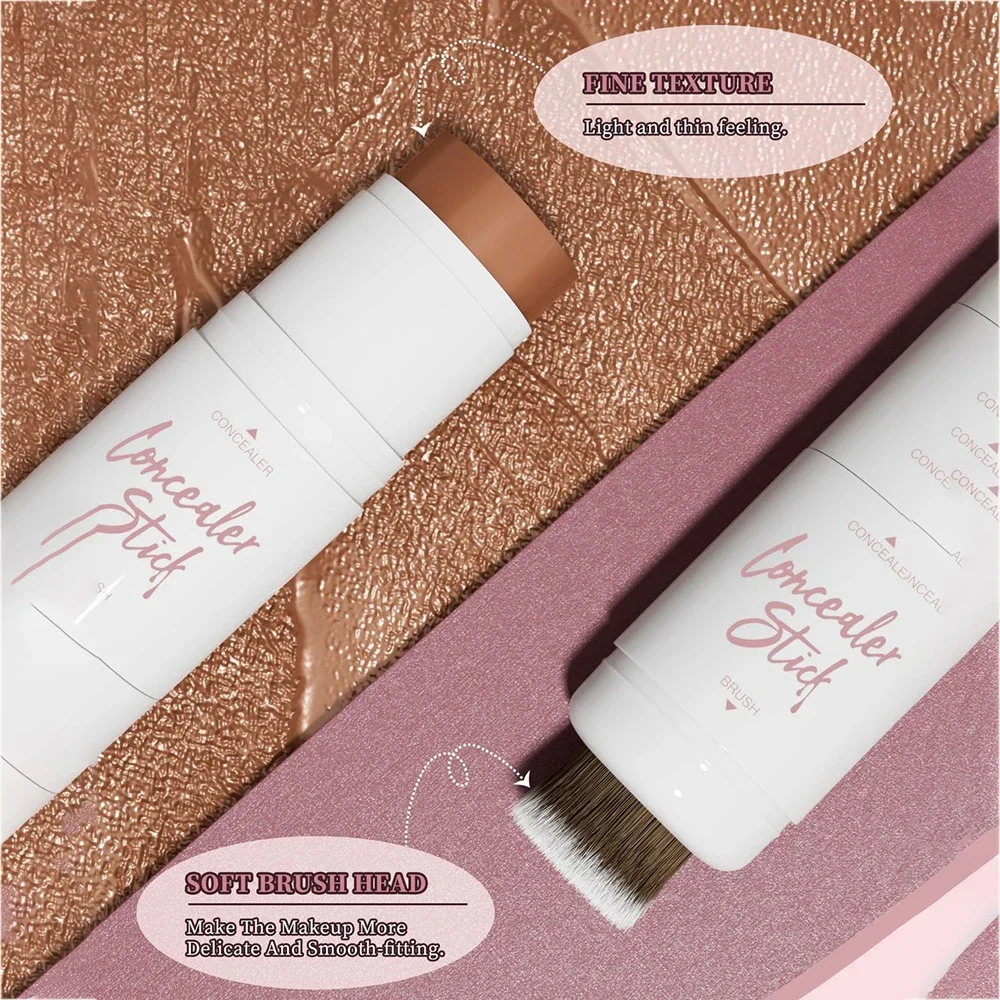 Hellokiss Double Head Multifunctional Highlight Blush Stick 3D Face Brightening Bronze Grooming Stick for Makeup