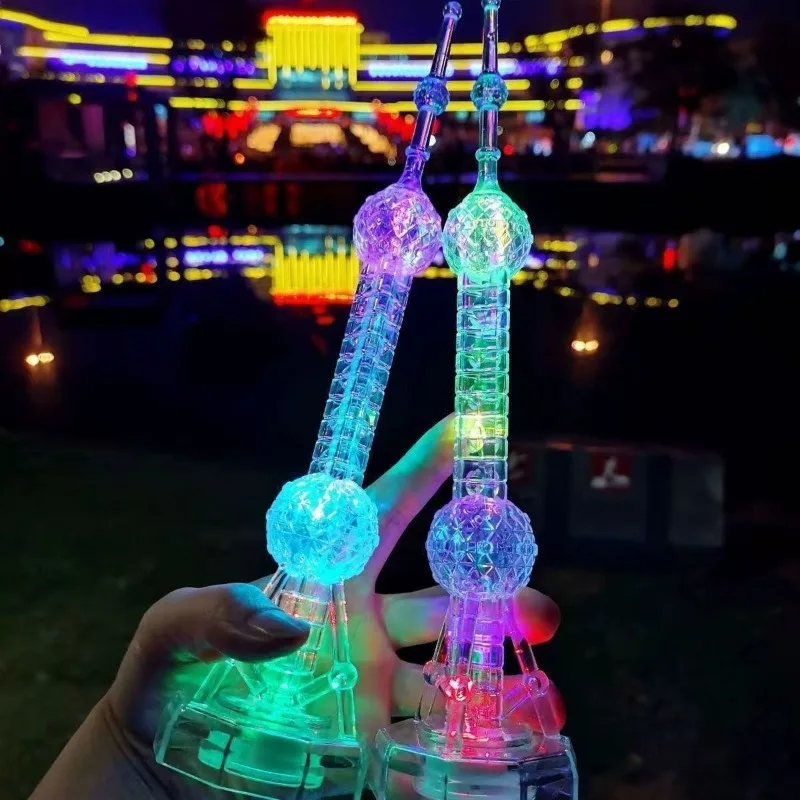 Color-Changing LED Tower Night Light – Landmark-Themed Desktop Lamp & Travel Souvenir Ornament
