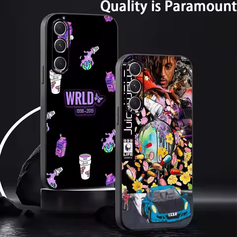 Juice cool 999 wrld fashion design ins Phone Case For Samsung Galaxy S25 S24 S23 S22 S21 S20 Plus Ultra Note20 Soft Black