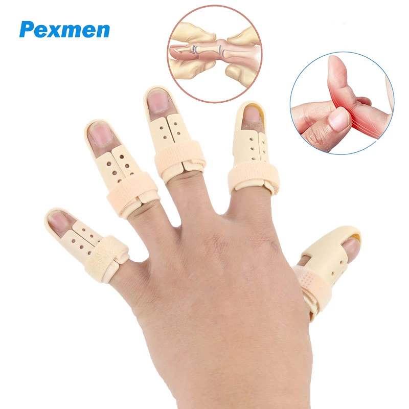 Pexmen 1/2/5Pcs Finger Splint Finger Support Brace for Broken Fingers Straightening Arthritis Knuckle Immobilization