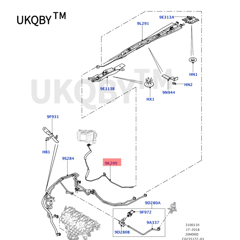 Di sc ov er yS po rt 2015 Manifold Assembly - Fuel Supply Including Fuel Pressure Sensor Bracket - Fuel Vapor Regulato Guard