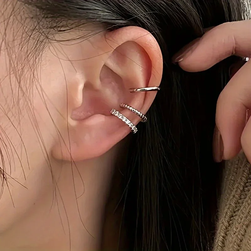 

RAPRGOLD 1.2mm Moissanite Clip Earring Set for Women S925 Sterling Silver Non-piercing Cartilage Earrings Wedding Jewelry Gifts