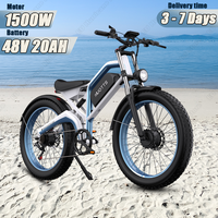 DUOTTS N26 Electric Bicycle 1500W Brushless Motors 48V20AH Lithium Battery Snow Electric Bike 26*4.0\