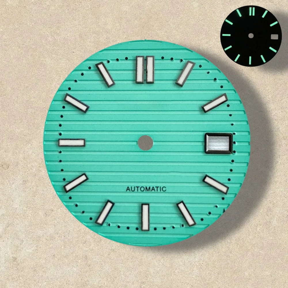 

30.5mm S Logo NH35 Dial Nautilus Dial For NH35 NH36 Movements High Quality NH35 Accessories Green Luminous Watch repair