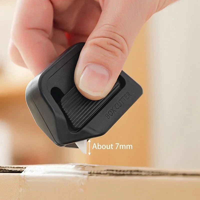 Mini Ceramic Blade Auto-Retract Safety Box Cutter, Magnetic Storage, Wall Mount - Portable Courier Box Opener