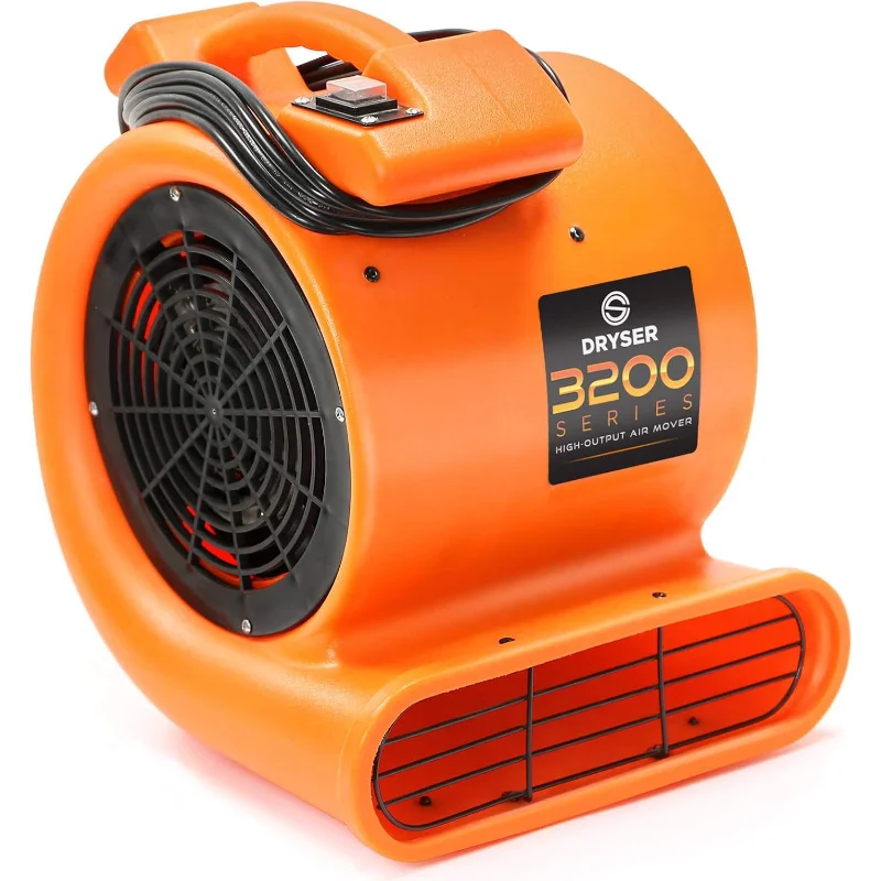 

Dryser Air Mover Carpet Dryer 2 Speed 1/2 HP Industrial Floor Fan - Orange Carpet Drying Fan Floor Blower