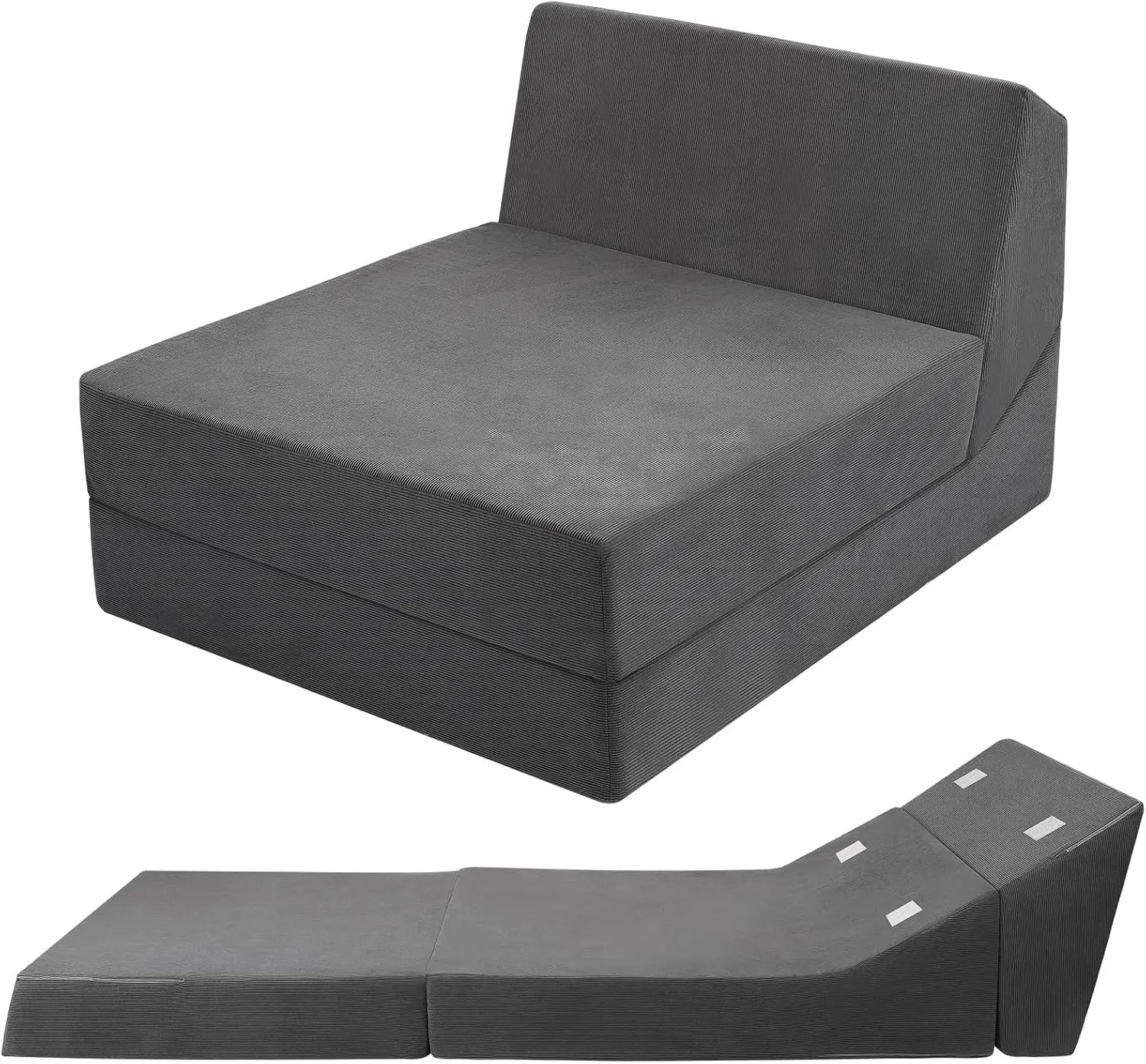 

Folding Sofa Bed Foam Floor Sofa Couch 3-in-1 Convertible Sleeper Sofa Chair Futon Bed Fold Out Couch for Office Living Room Apa