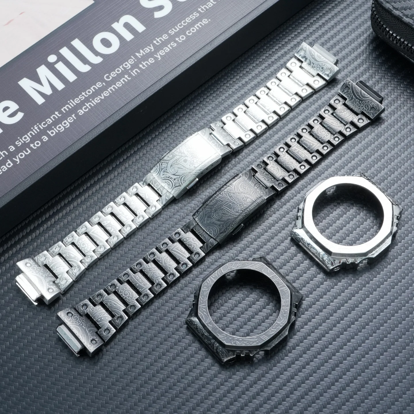 GA2100 Mod kit stainless steel case strap For Casio G-SHOCK GA-2100/2110 GAB2100 Retro relievo metal case watch band accessories