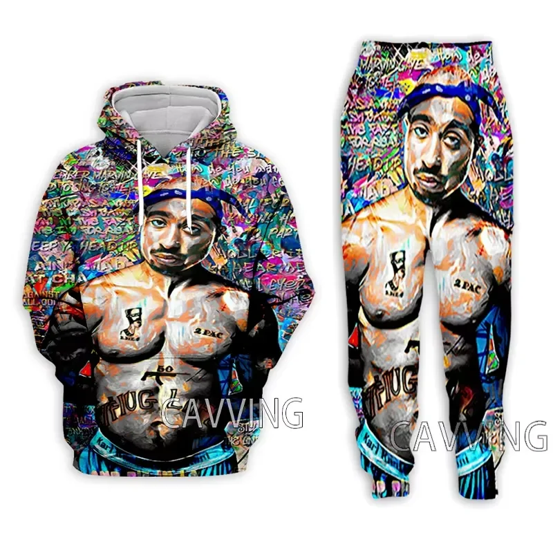 3D Printed Hoodie and Pants Set Men Women Hip Hop Streetwear Two Piece Tracksuit Casual Sportswear Outfit Fashion Clothing