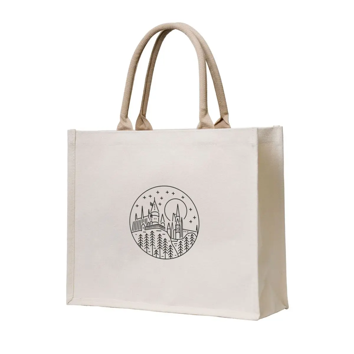 

Castle Tote Bag reusable shopping bag tote bag women personalized tote Big women