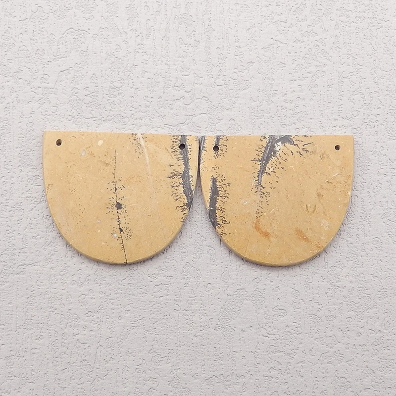 Natural Stones Double Hole Woman Earring Pair,Handmade Fashion Semi-precious Stones, Jewelry Accessories