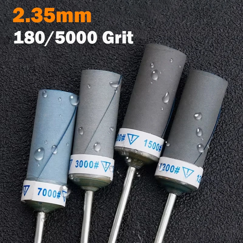 

1/2/5Pcs Grit 180 To 7000 Sand Paper Bar Sandpaper Rotary Cutter 2.35mm Shank Rod Abrasive Grinder Rotay Tools Accessories