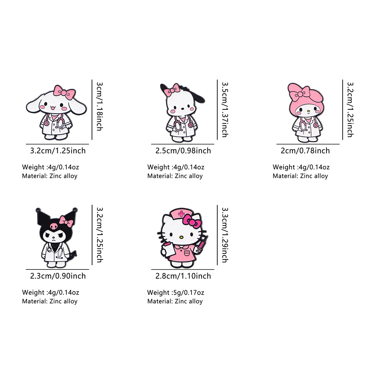 Anime Emaille-Pins Arzt-Krankenschwester-Broschen Abzeichen für Rucksäcke Jacken Hüte Retro-Kollektion Geschenke Cosplay-Accessoires – Detail 6