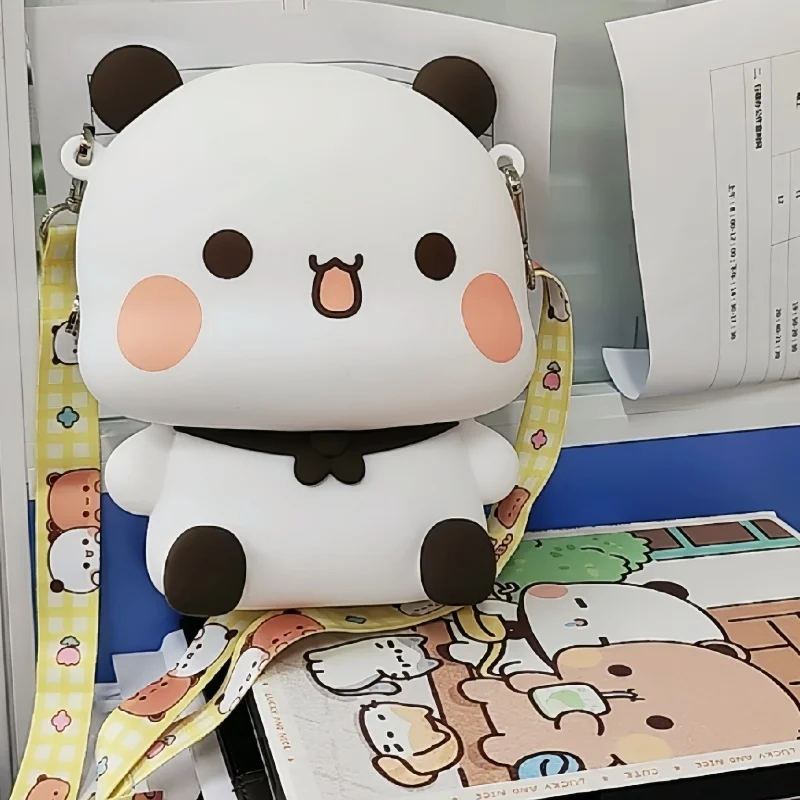 

Kawaii мультфильм Бубу и Дуду силиконовая сумка через плечо для девочек маленькая сумка для телефона для отдыха аниме периферия игрушка панда аксессуар подарок