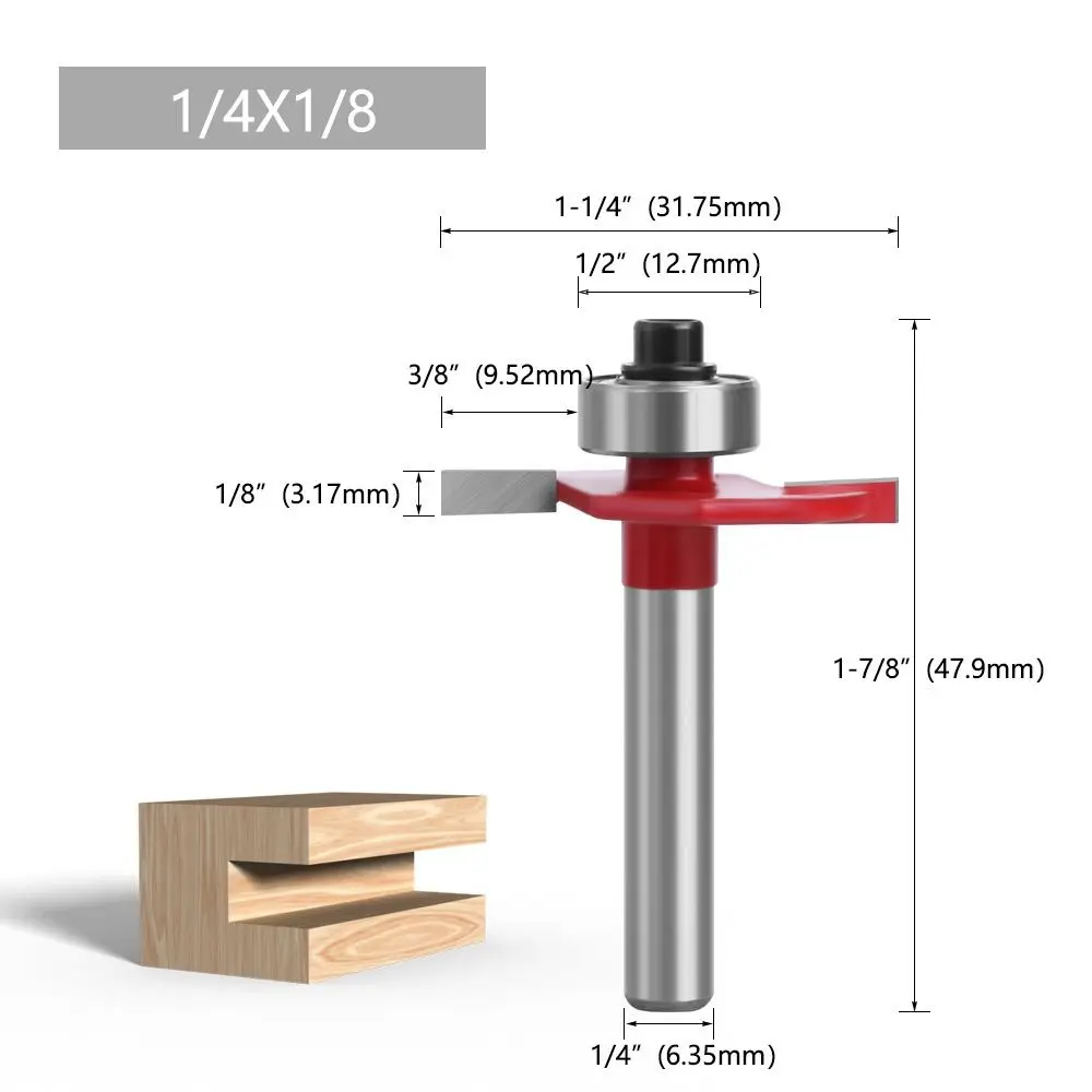 T Type Router Bits Nieuwe 1/4 Schacht Carbide Sleufsnijder Frees Houtbewerking