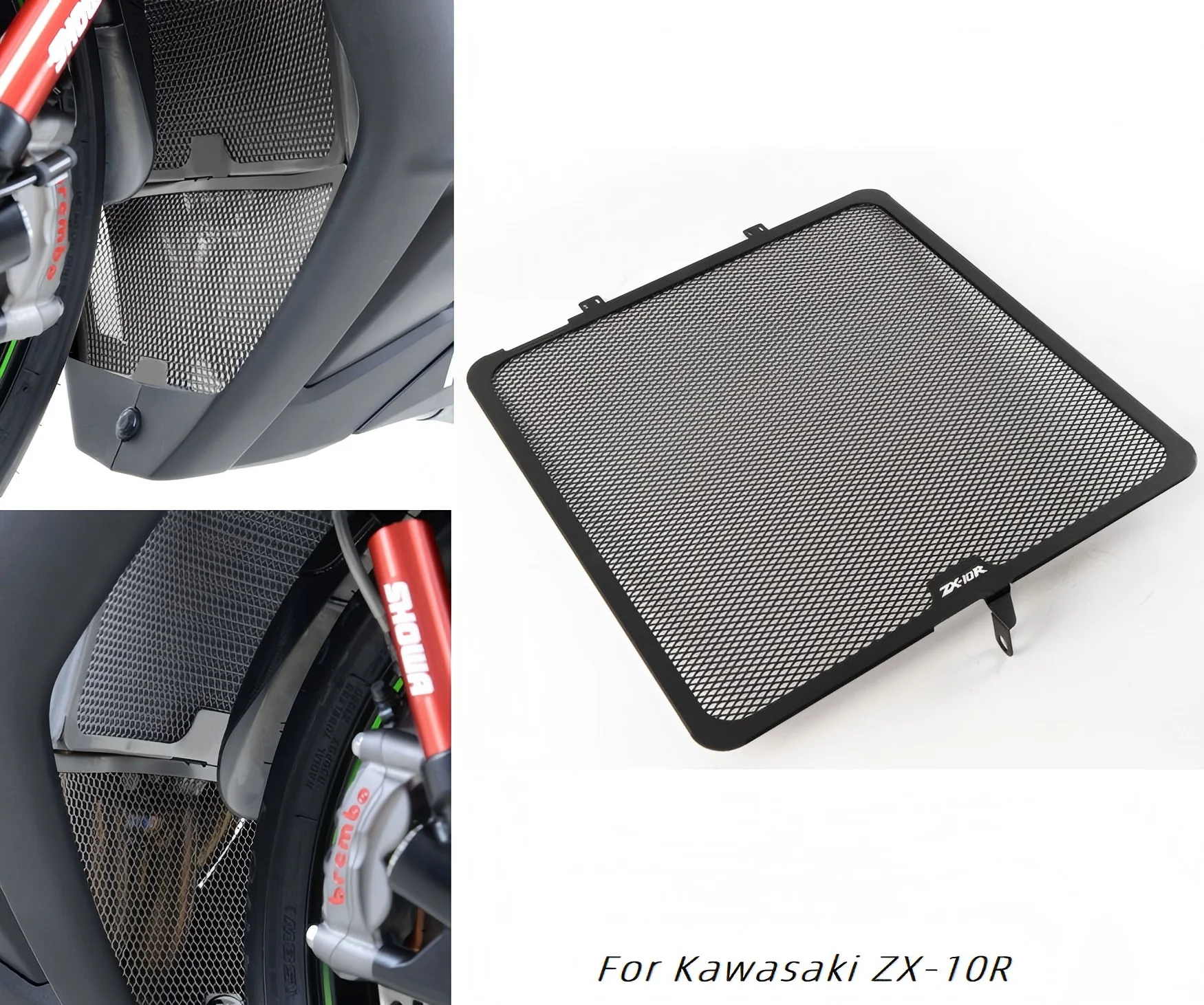 

Motorcycle Radiator Grille Guard for Kawasaki ZX-10R 2011-2025 - Heavy Duty Crash Protection | Easy Installation