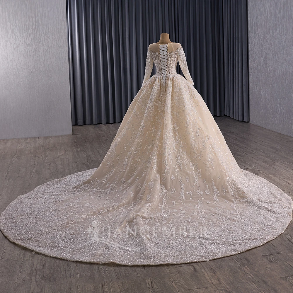 Pretty Princess 15 Quinceanera Dresses Sequins ruffles A-line Long Sleeves Graduation Gown Customized vestido de 15 quinceañera