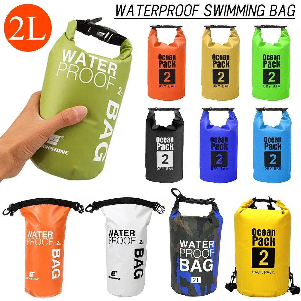 2/3/5/10L Waterproof Bag PVC Dry Sack For Boating Fishing Rafting Swimming Floating Drifting Water Bag Camping Storage Pouch Bag